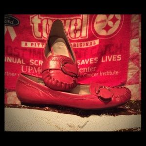 *Pretty in Pink* Leather Slip On Loafers Size 8